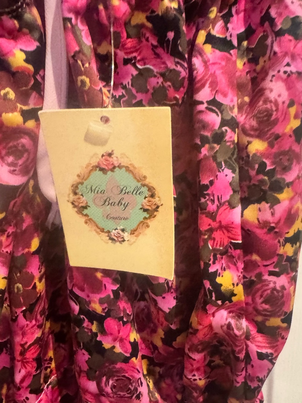 Mia Belle Baby Pink Floral Girls' Romper